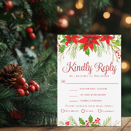 Tarjeta RSVP de la elección de la comida del Boda 