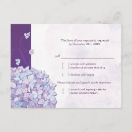 Tarjeta RSVP de la elección del Boda de Hidrangea 