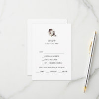 Tarjeta RSVP de la elección del menú floral del Bo