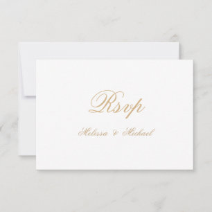 Tarjeta RSVP de la elegante escritura romántica mi