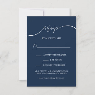Tarjeta RSVP de la elegante Marina moderna con esc