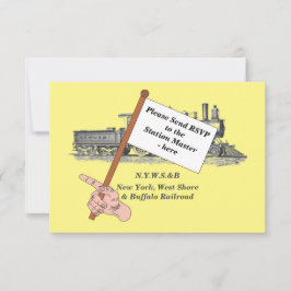 Tarjeta RSVP de la fiesta de cumpleaños del hombre