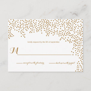 Tarjeta RSVP de la invitación a la boda de Confett