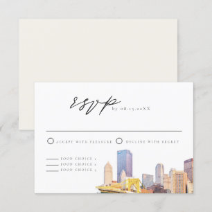 Tarjeta RSVP de la Línea de Esquí de Pittsburgh de
