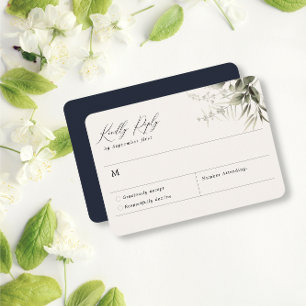 Tarjeta RSVP de la Marina Botánica Simple Greenera