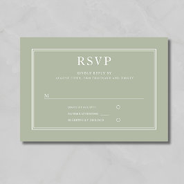 Tarjeta RSVP de la moderna elegancia formal de la 