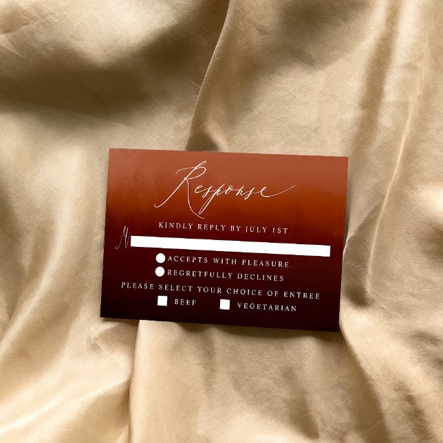 Tarjeta RSVP de la opción de comida Ombre del Nara (Subido por el creador)