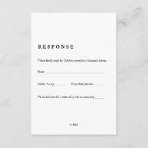 Tarjeta RSVP de la página del libro de cosecha