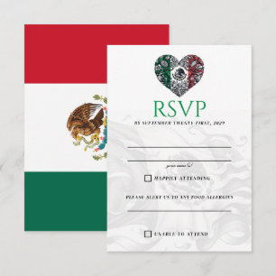 Tarjeta RSVP de la pareja de México