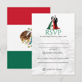 Tarjeta RSVP de la pareja de México