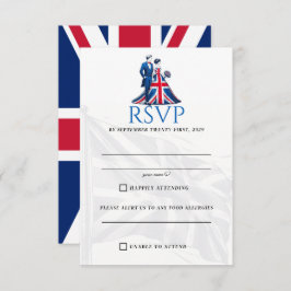 Tarjeta RSVP de la pareja del Reino Unido