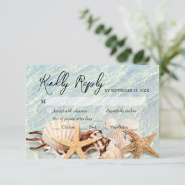 Tarjeta RSVP de la playa Tropical Ocean Beach Seas