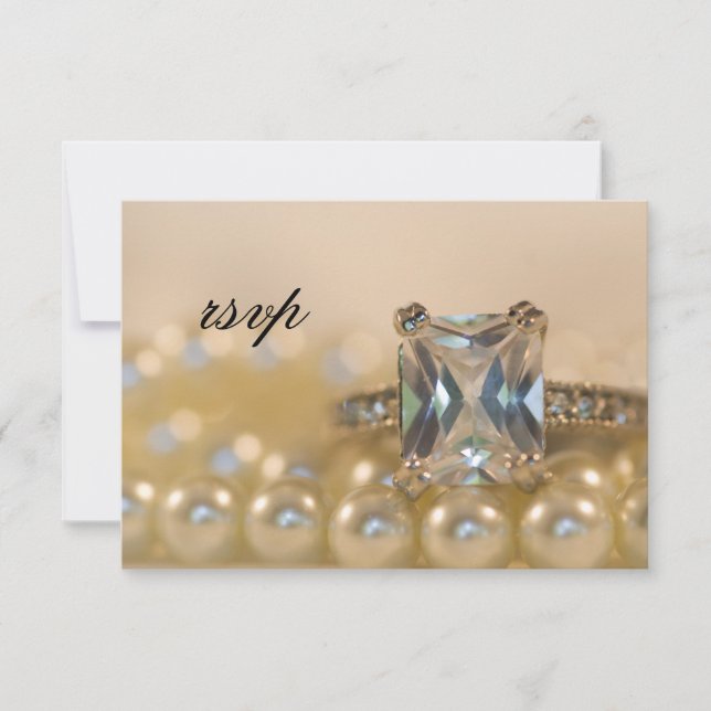 Tarjeta RSVP de la Princesa Diamante y la Boda de  (Anverso)