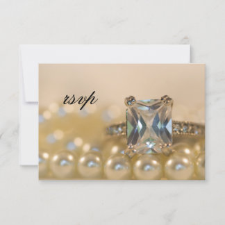 Tarjeta RSVP de la Princesa Diamante y la Boda de
