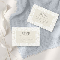 Tarjeta RSVP de Lace Vintage Dainty