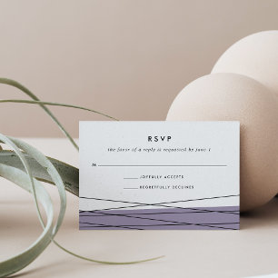 Tarjeta RSVP de lineación   Gray Lilac