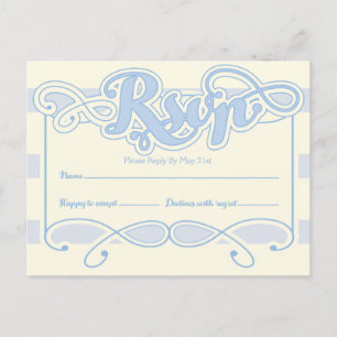 Tarjeta RSVP de Little Boy Blue Baby Shower