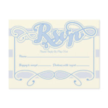 Tarjeta RSVP de Little Boy Blue Baby Shower