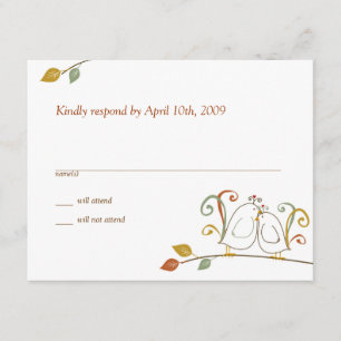 Tarjeta RSVP de Lovebirds