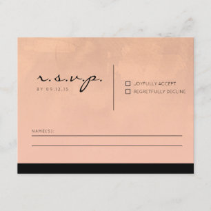 Tarjeta RSVP de lujo para Borgoña y Rubor