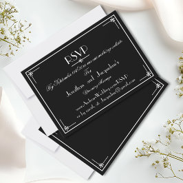 Tarjeta RSVP De Lujo Para El Sitio Web De Boda Bla
