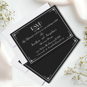 Tarjeta RSVP De Lujo Para El Sitio Web De Boda Bla