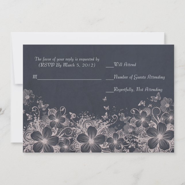 Tarjeta RSVP de Luxury Romantic Spring (Anverso)