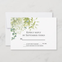 Tarjeta RSVP de madurez botánica