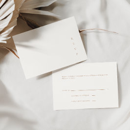 Tarjeta RSVP de marfil Minimalista moderna