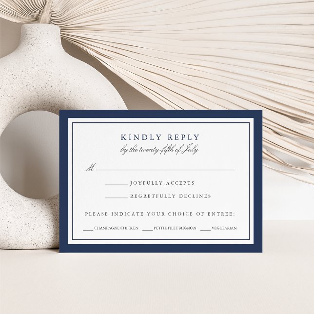 Tarjeta RSVP de Marina y Boda Blanca con opción de (Subido por el creador)