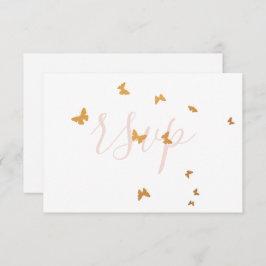 Tarjeta RSVP de mariposas de pasteles bodas