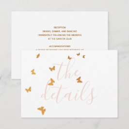 Tarjeta RSVP de mariposas de pasteles bodas