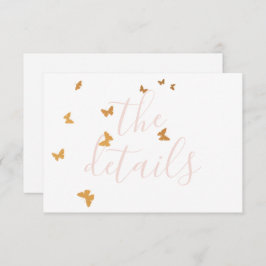 Tarjeta RSVP de mariposas de pasteles bodas