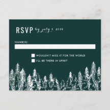 Tarjeta RSVP de matrimonio de montaña