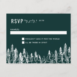 Tarjeta RSVP de matrimonio de montaña
