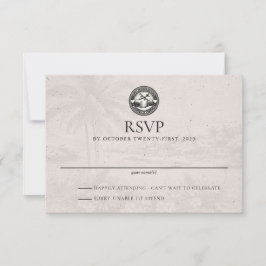 Tarjeta RSVP de matrimonio de pasaporte de Aruba