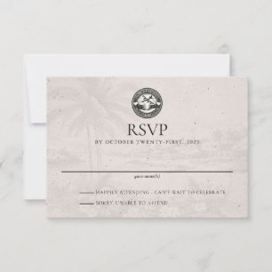 Tarjeta RSVP de matrimonio de pasaporte de Aruba