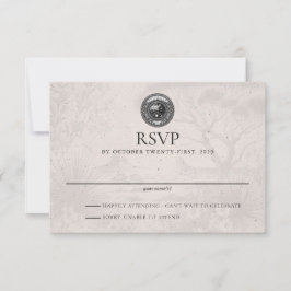 Tarjeta RSVP de matrimonio de pasaporte de Austral