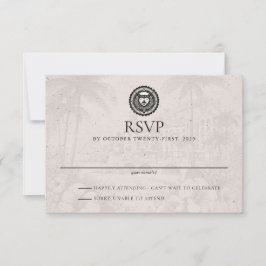 Tarjeta RSVP de matrimonio de pasaporte de Puerta