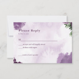 Tarjeta RSVP de matrimonio gótico floral para Rosa