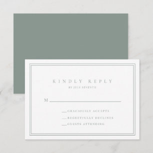 Tarjeta RSVP de matrimonio Minimalista moderno ver