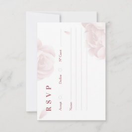 Tarjeta RSVP de matrimonio minimo elegante