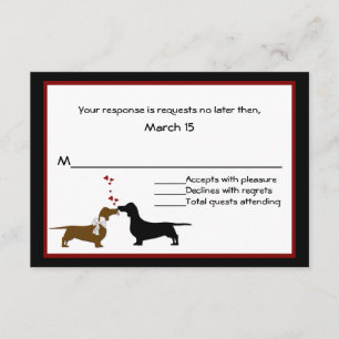 Tarjeta RSVP de matrimonio para extravagantes Dach