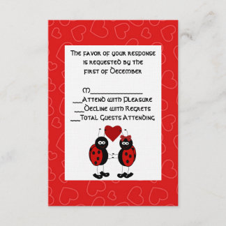 Tarjeta RSVP de matrimonio para ratones caprichoso