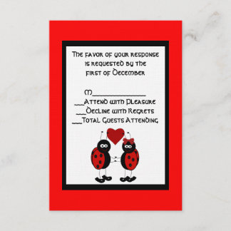 Tarjeta RSVP de matrimonio para ratones caprichoso