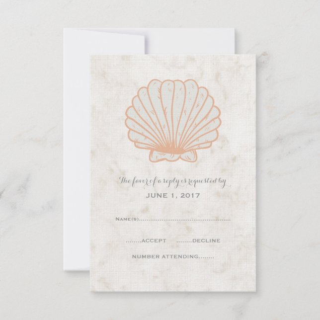 Tarjeta RSVP de matrimonio ruso de naranja (Anverso)