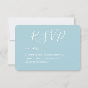 Tarjeta RSVP de matrimonio simple de caligrafía de
