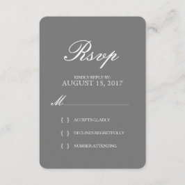 Tarjeta RSVP de matrimonio simple y elegante para