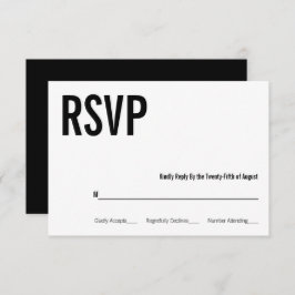 Tarjeta RSVP de matrimonio simple y mínima para ti