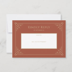 Tarjeta RSVP de matrimonio Stardust